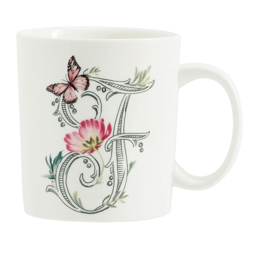 Monique Lhuillier Botanical Monogram Mug
